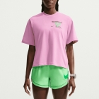 Nike Dri-FIT Swift Graphic T-Shirt - Pink Rise/Illusion Green