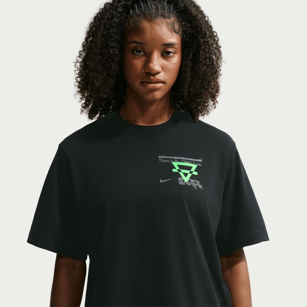 Nike Dri-FIT Swift Graphic T-Shirt - Black/Illusion Green