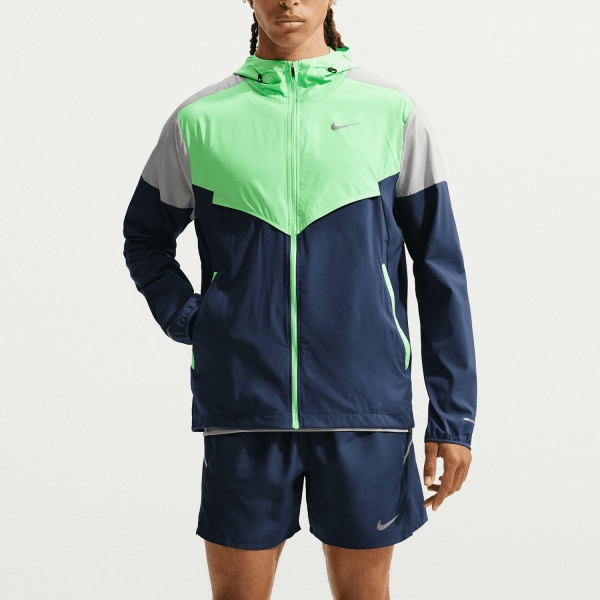 Men's Running Jacket Nike Impossibly Jacket  Midnight Navy/Illusion Green/Wolf Grey HV6521411