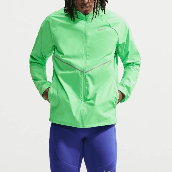 Men's Running Jacket Nike Repel Miler UV Jacket  Illusion Green/Reflective Silver IF2369336