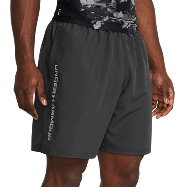 Men's Training Short Under Armour Woven Split 9in Shorts  Castlerock/White 13833560025