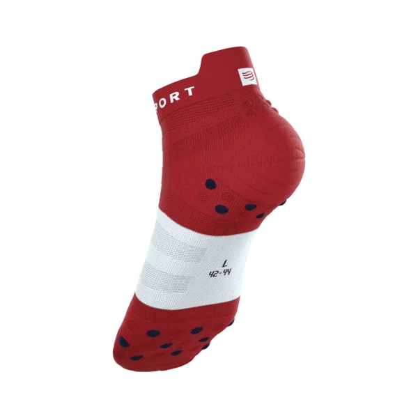 Compressport Pro Racing V4.0 Ultralight Logo Socks - Pompeian Red/White