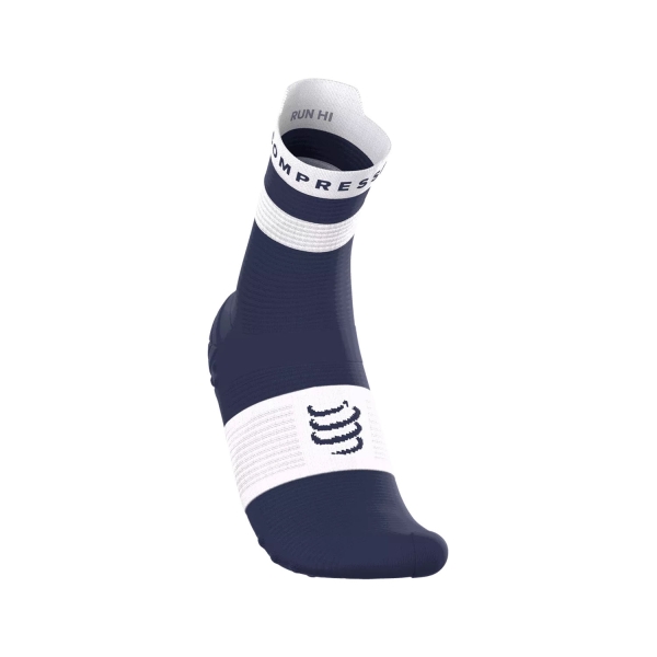 Socks Compressport Pro Racing V4.0 Run High Socks  Peacoat/White XU00046B5232