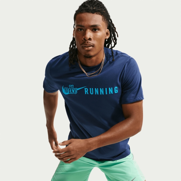 Nike Dri-FIT DNA 2 T-Shirt - Midnight Navy/Light Current Blue