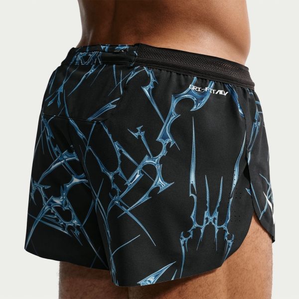 Nike AeroSwift Dri-FIT ADV AOP 2in Shorts - Black/White