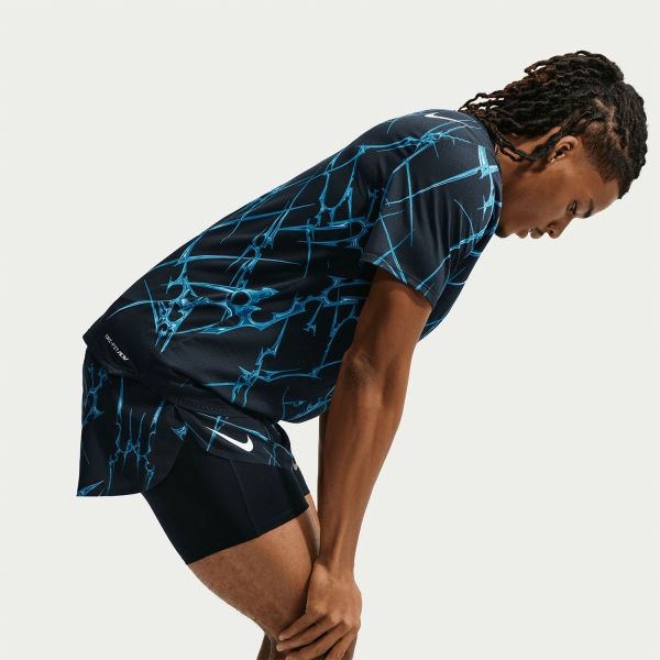 Nike Dri-FIT ADV Aeroswift AOP T-Shirt - Black/White