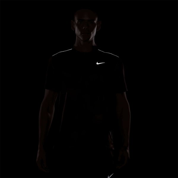 Nike Dri-FIT UV Miler AOP T-Shirt - Black/Reflective Silver