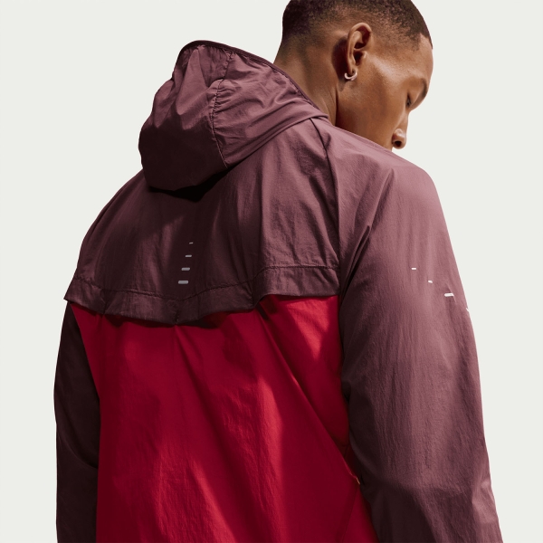 Nike Dri-FIT UV Stride Jacket - Mystic Dates/Tough Red/Reflective Silver