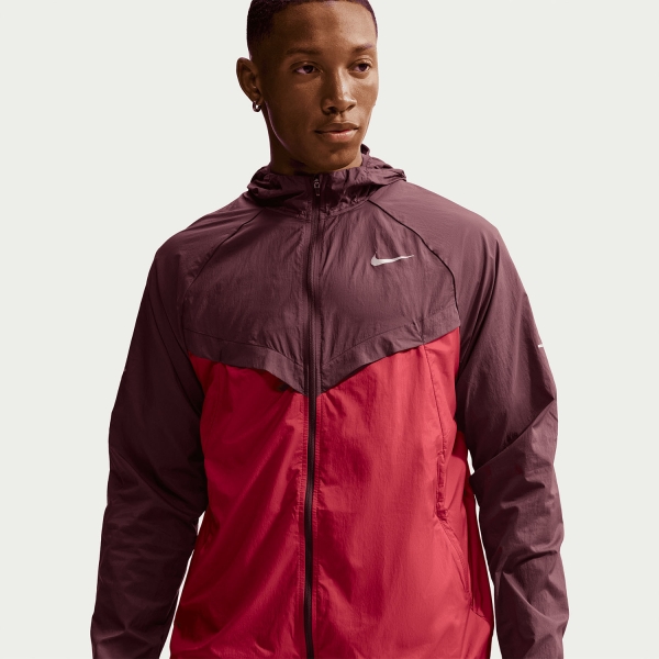 Nike Dri-FIT UV Stride Jacket - Mystic Dates/Tough Red/Reflective Silver
