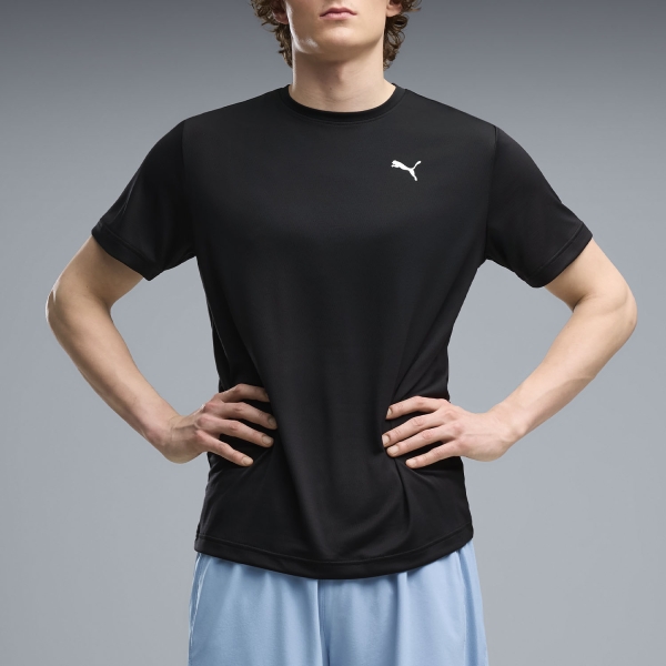 Men's Running T-Shirt Puma Greatness Graphic TShirt  Black/Gray Sky 52913351
