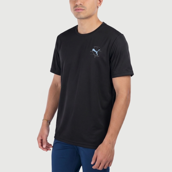 Men's Running T-Shirt Puma Illustrative Graphic TShirt  Black 52900101