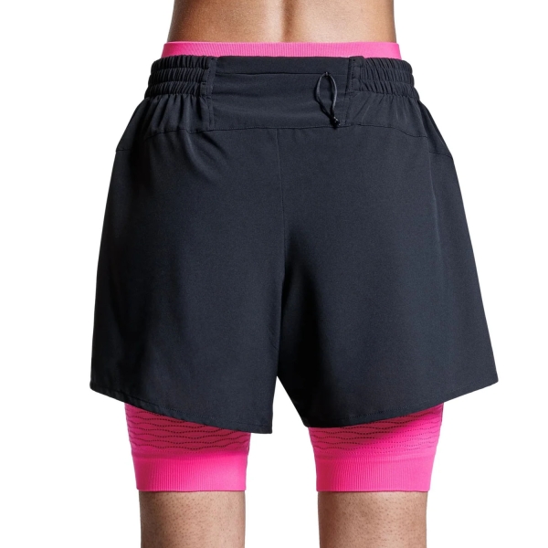 X-Bionic Effektor 2 in 1 5.5in Shorts - X Black/Neo Pink